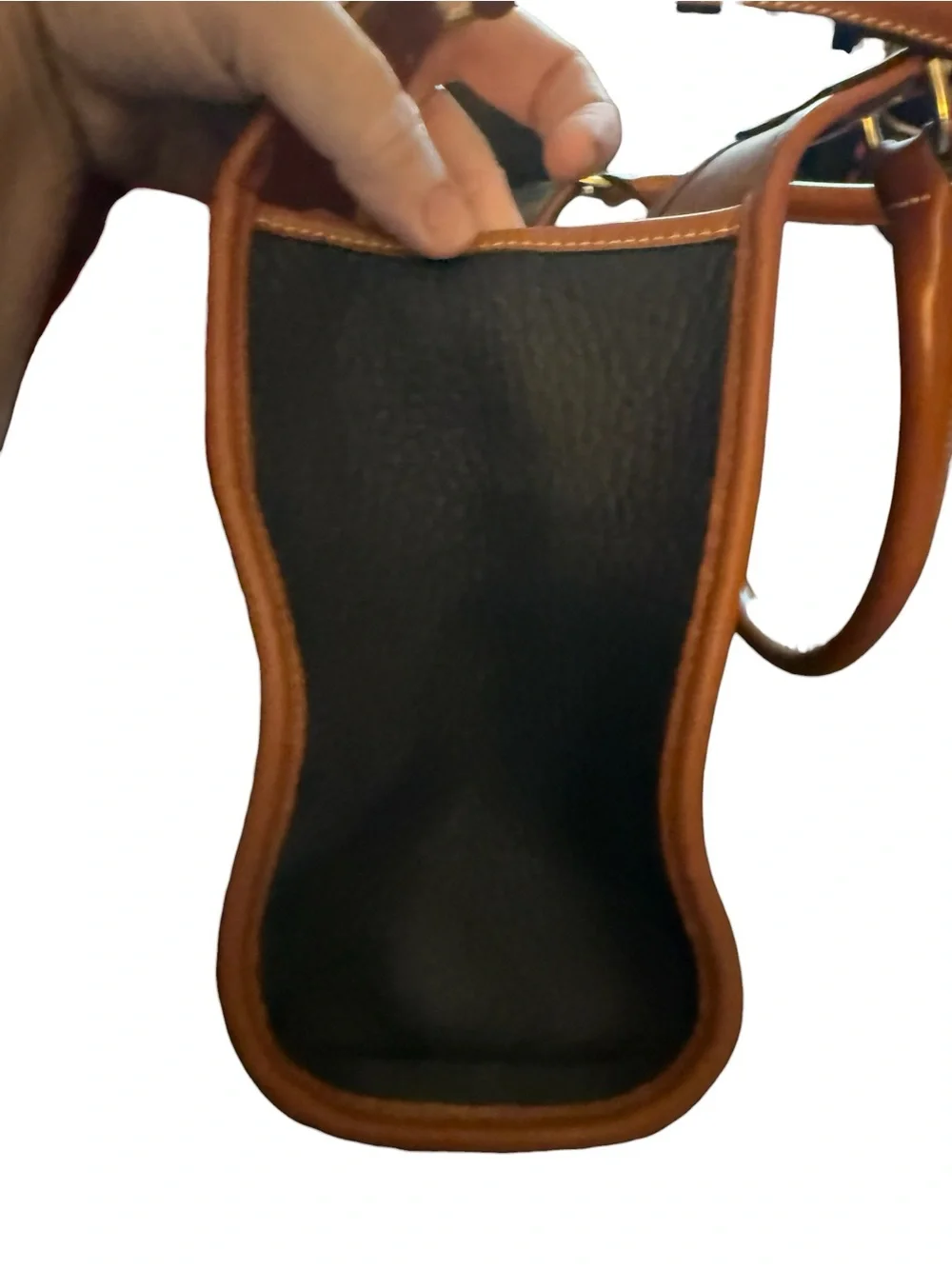 Dooney & Bourke AWL Crescent Hobo Black British Tan Leather NWT